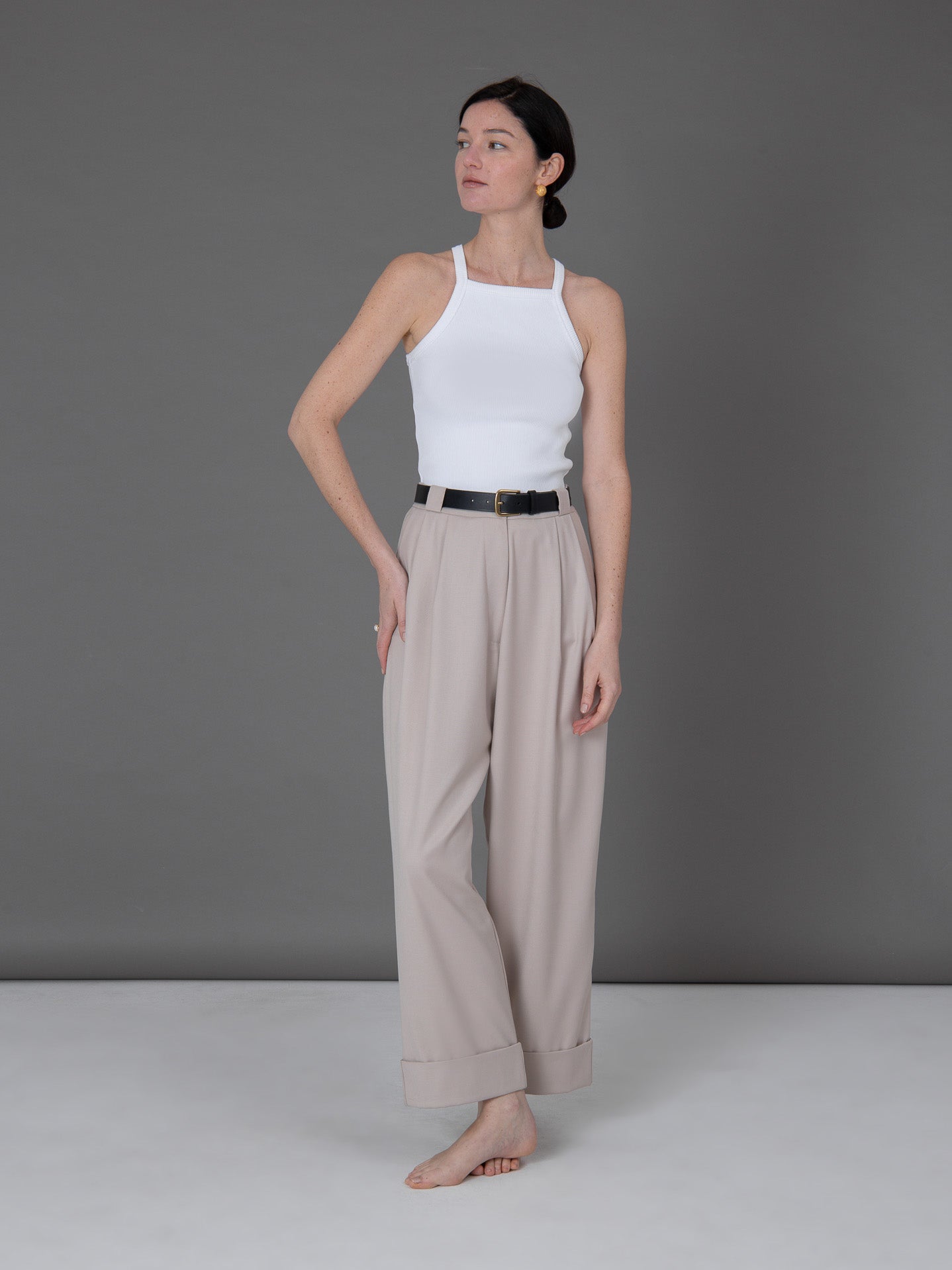 Lino pants beige