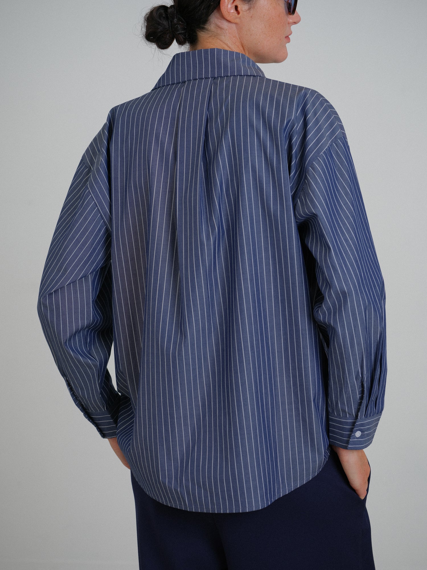 Anna shirt with blue stripes