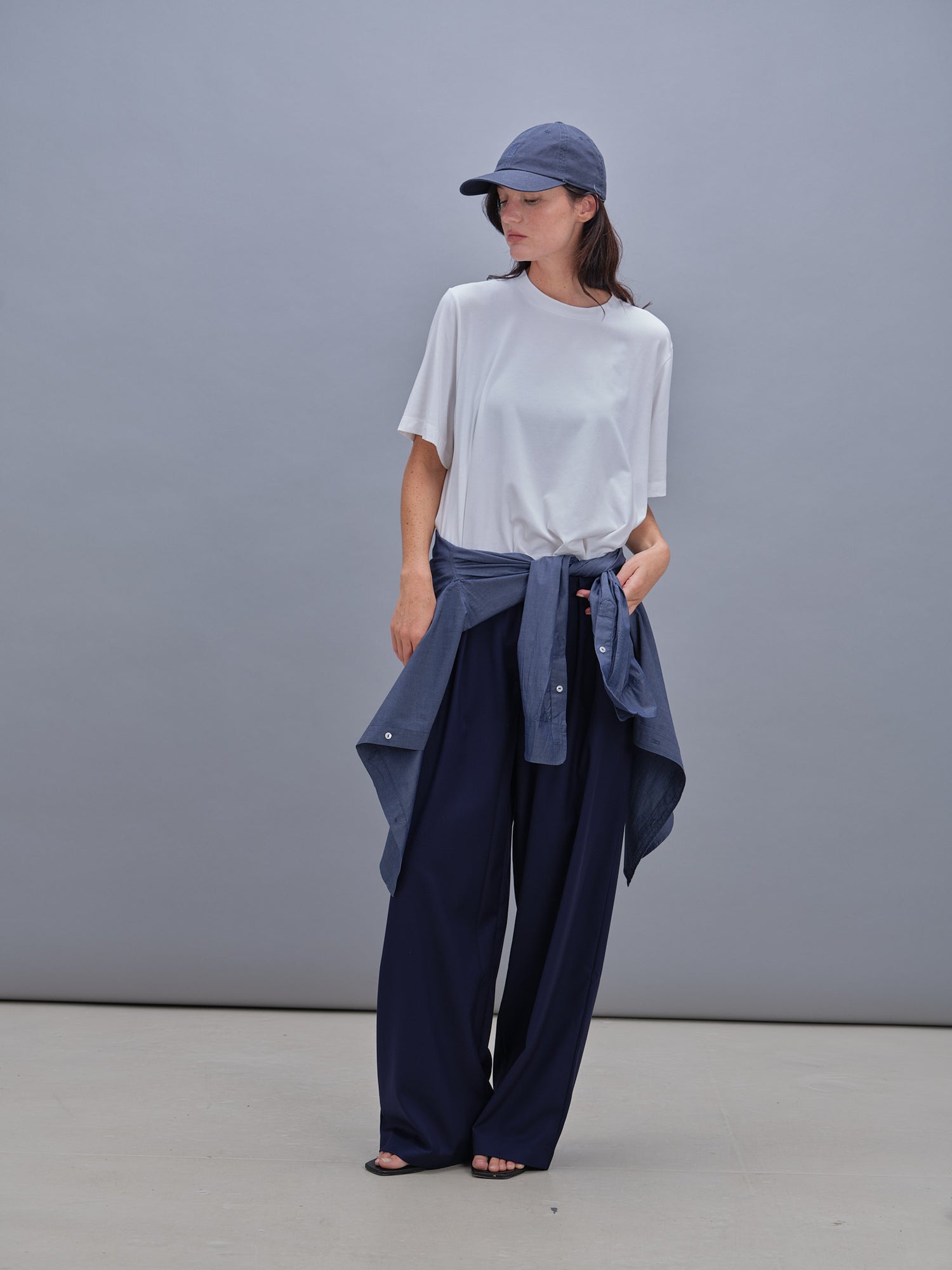 Chemise unisexe bleu jeans
