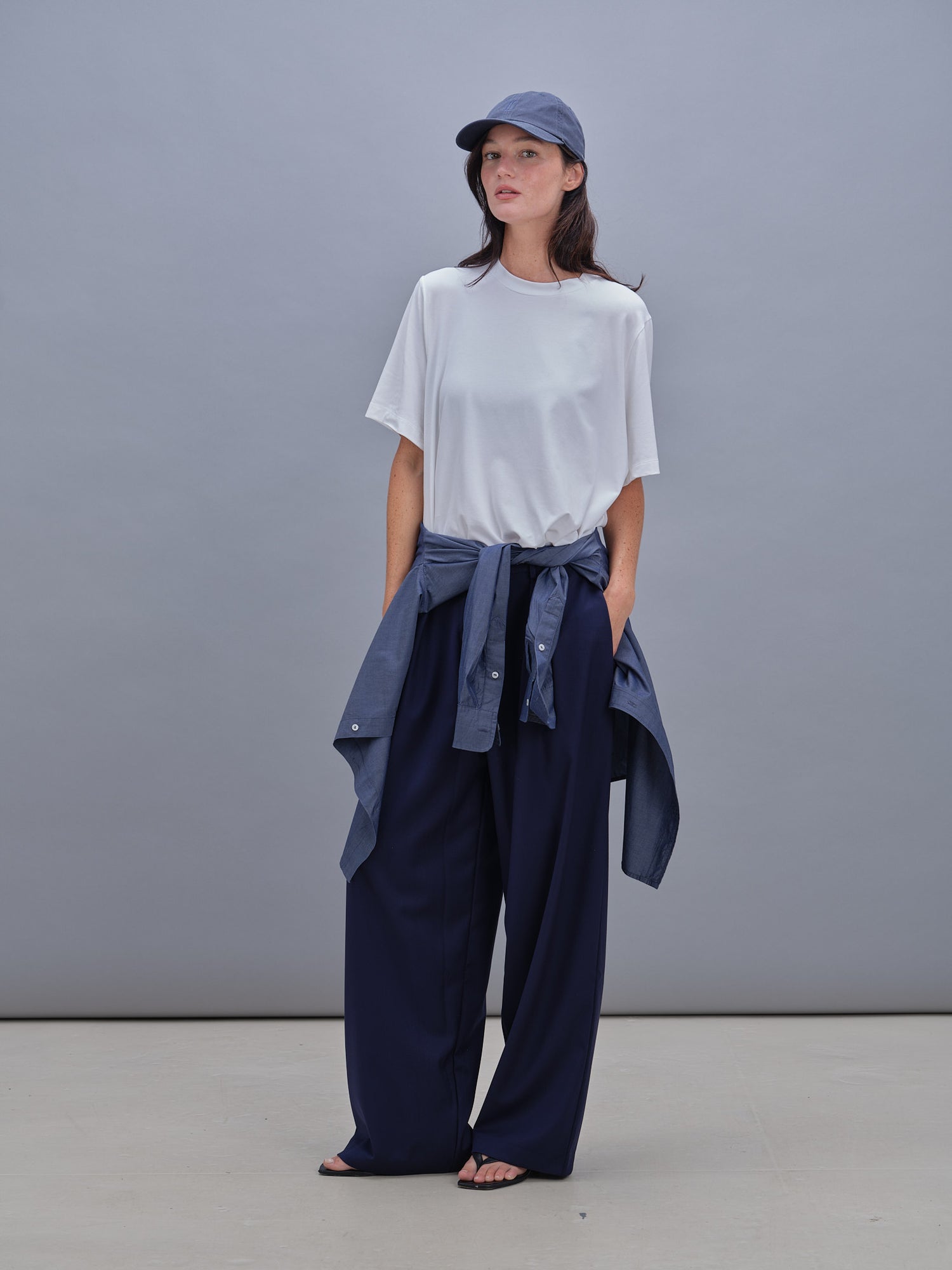Chemise unisexe bleu jeans
