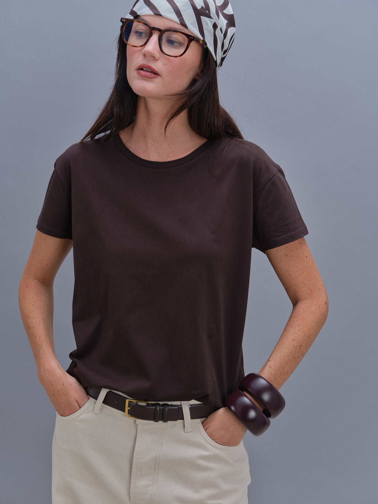 Marlon T-shirt brown supima