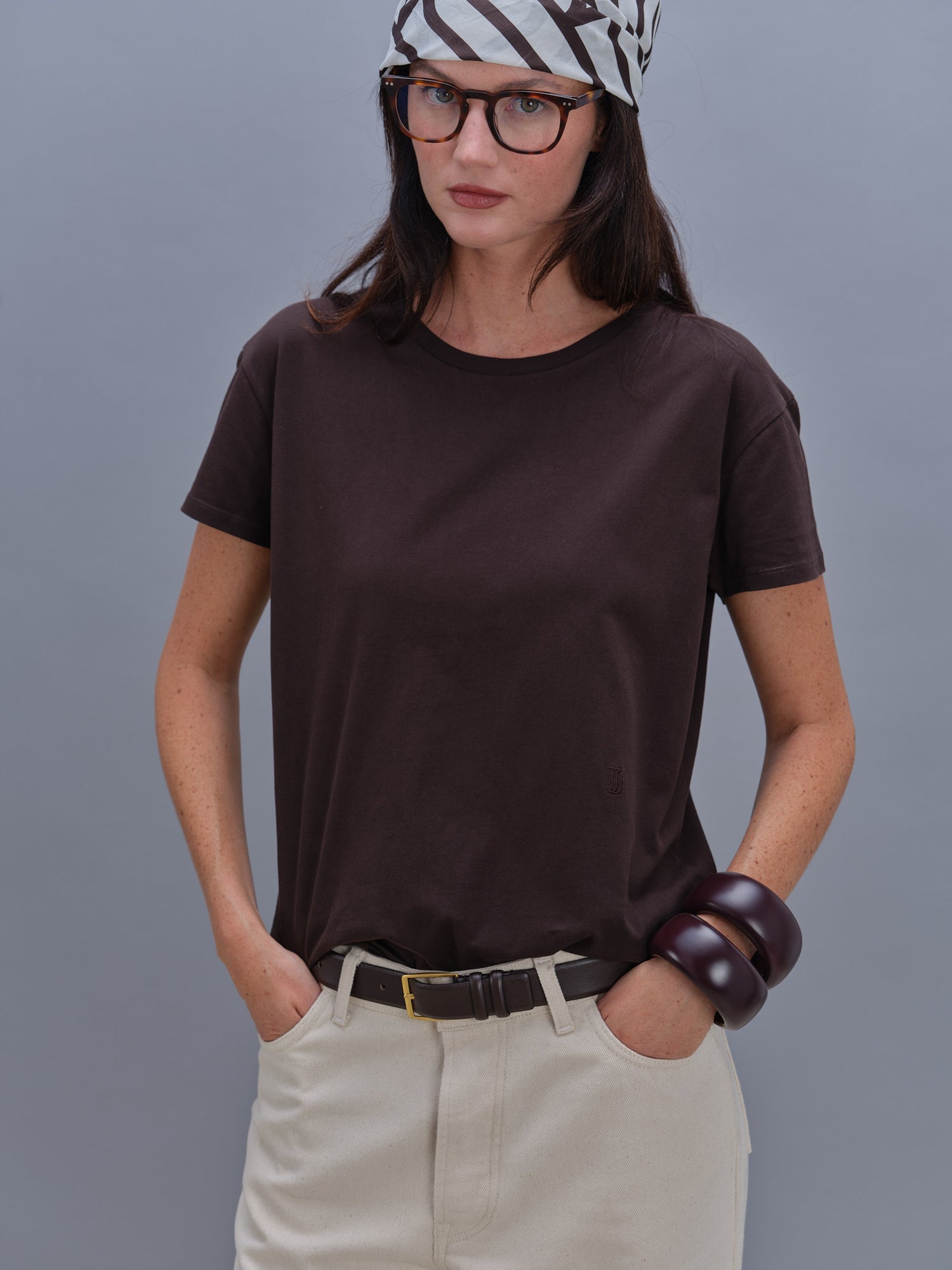 Marlon T-shirt brown supima