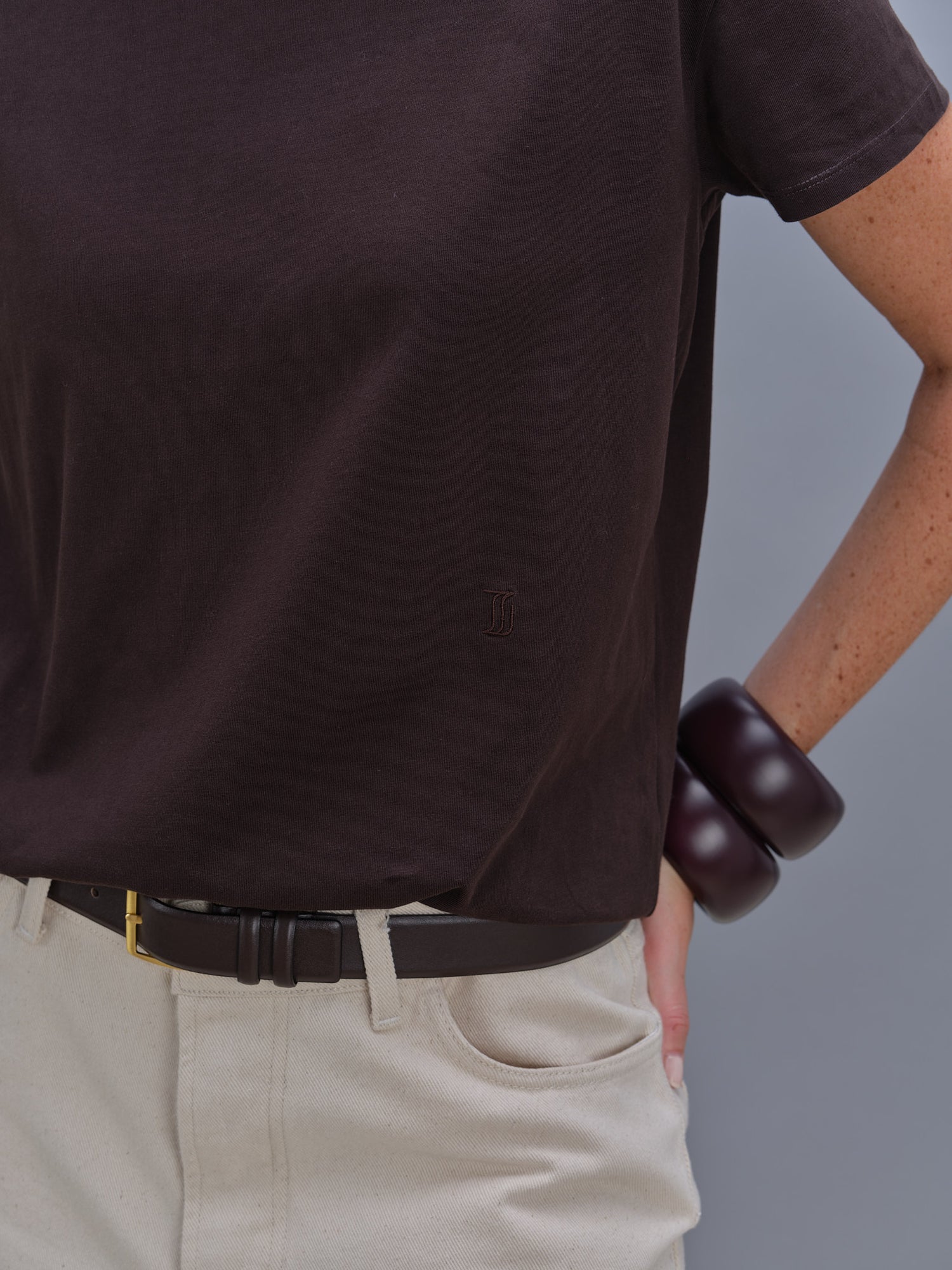 Marlon T-shirt brown supima