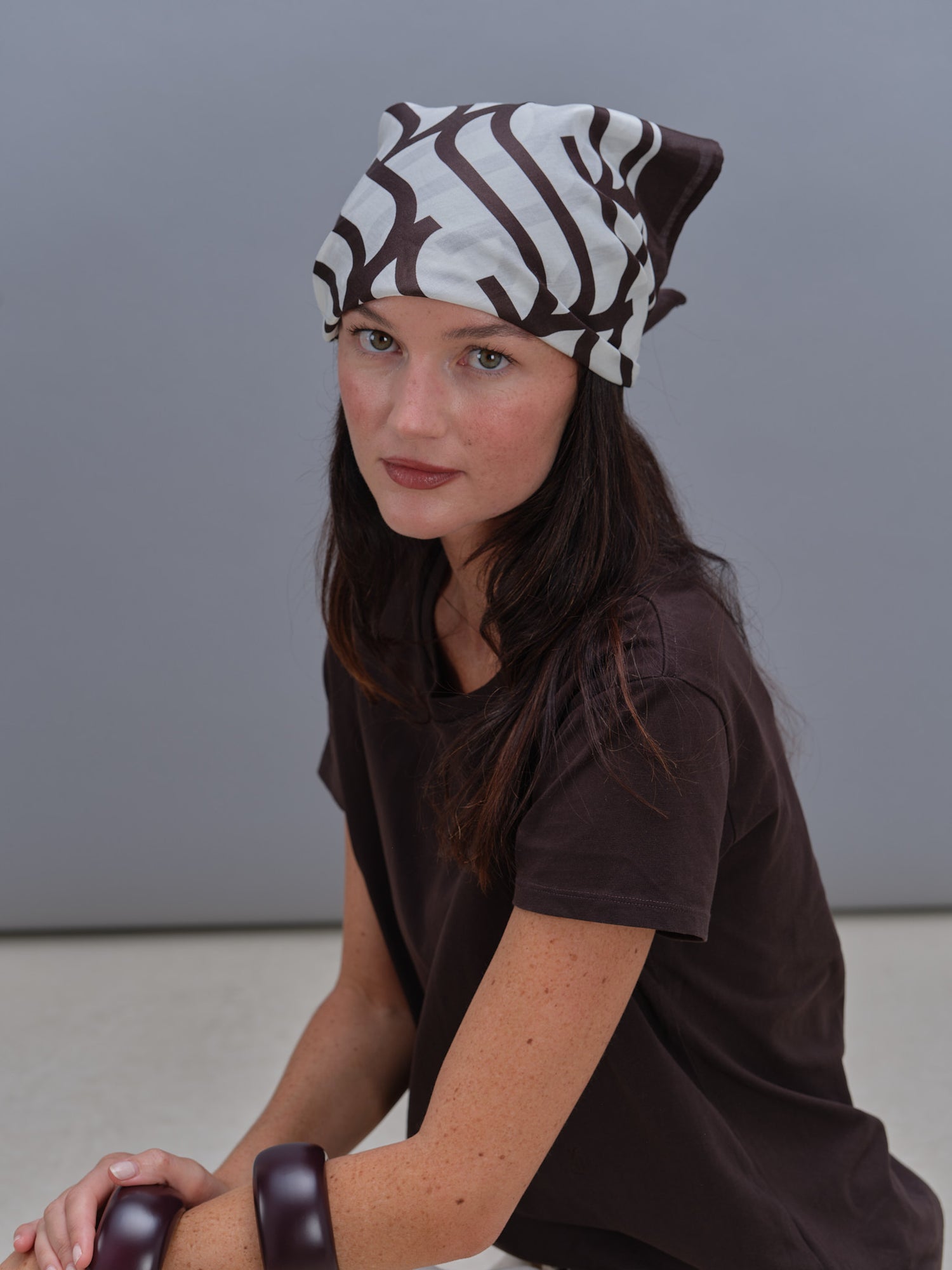Foulard Holly marron