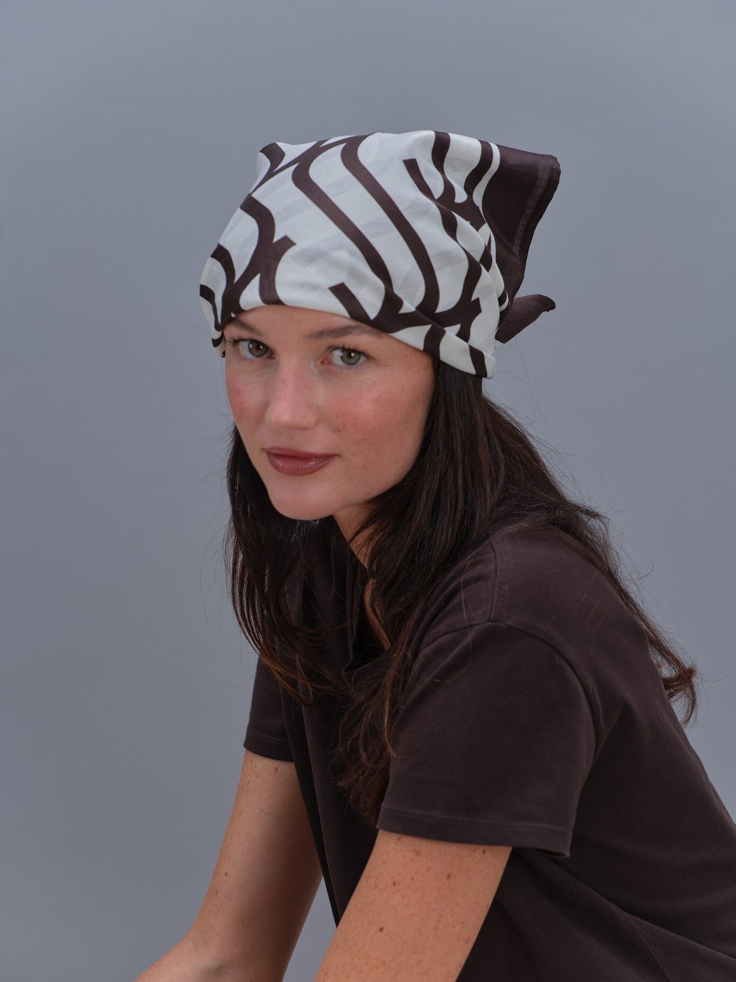 Foulard Holly marron