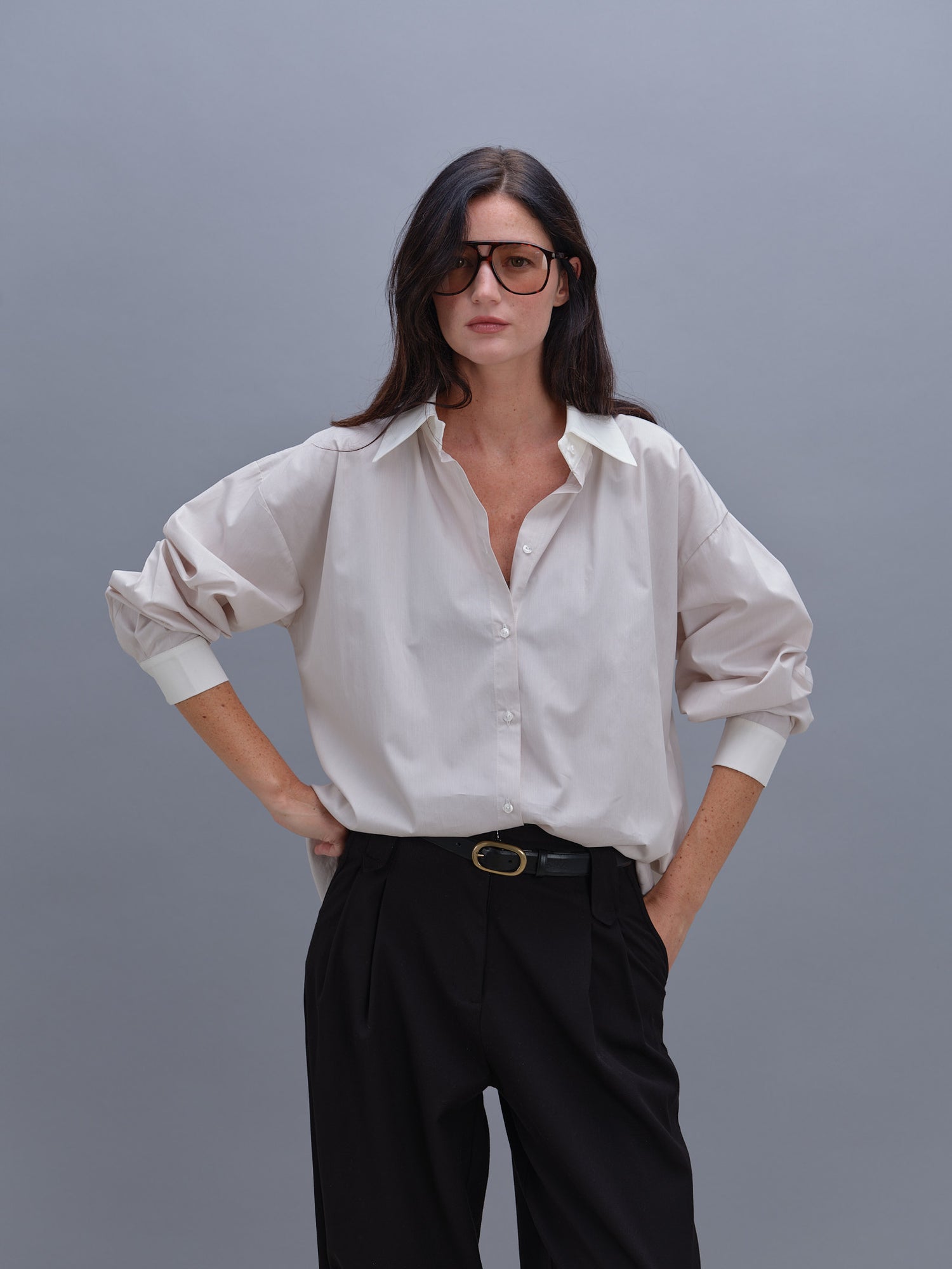 Chloé shirt with beige stripes