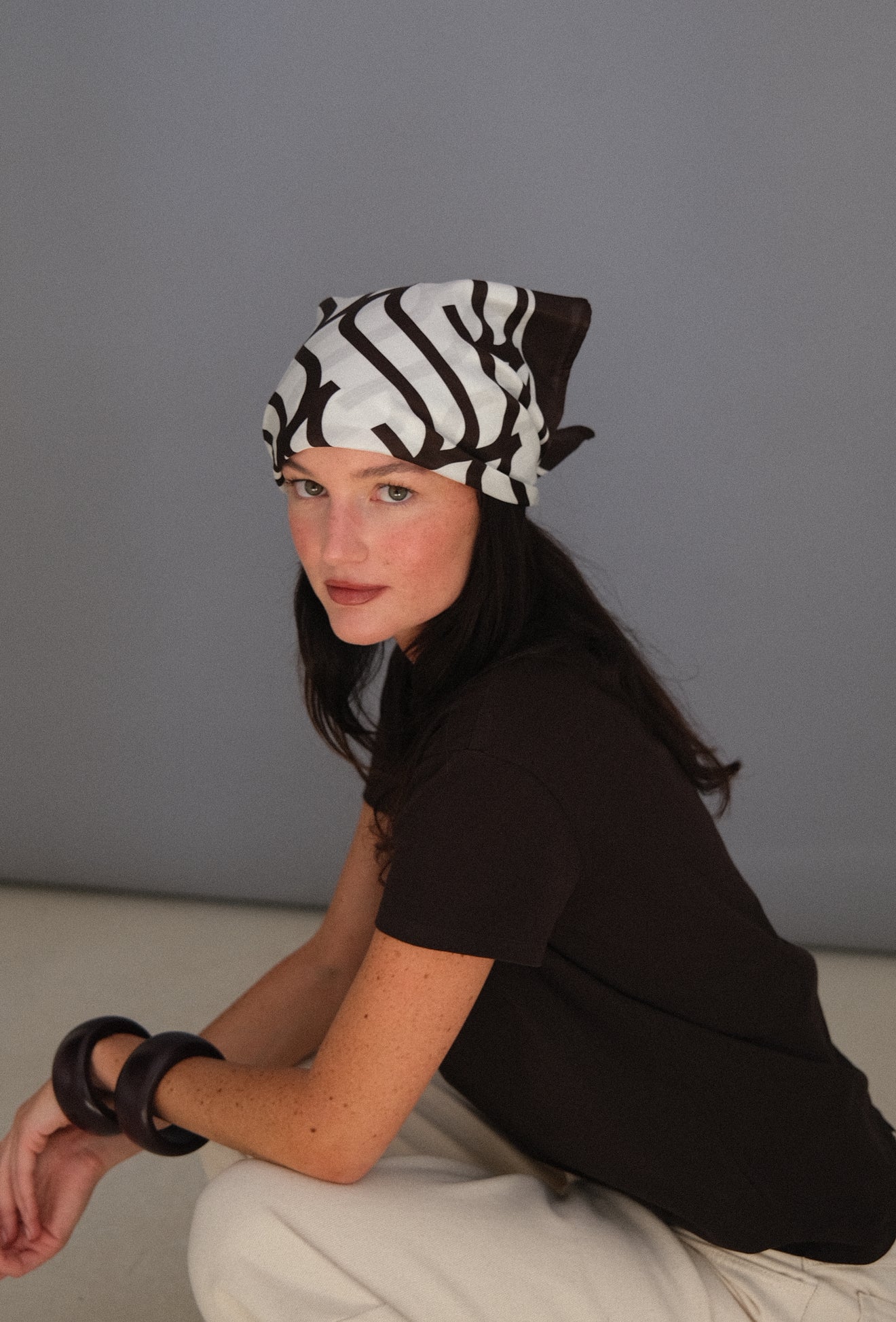 Foulard Holly marron