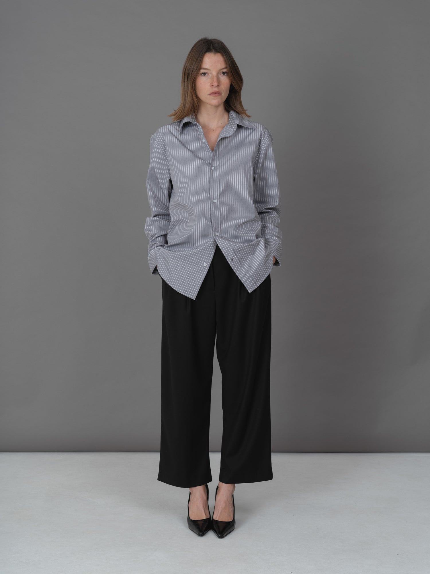 Oscar grey striped shirt