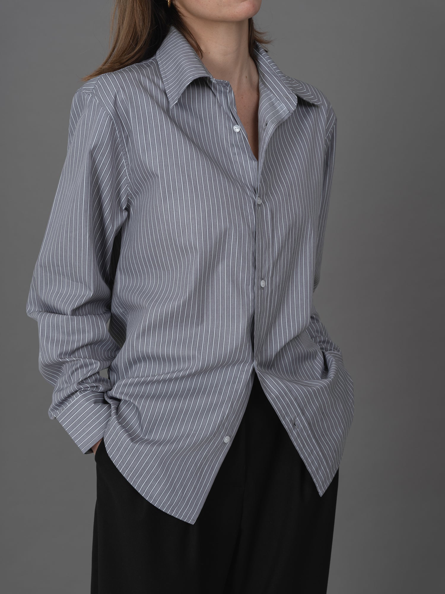 Oscar grey striped shirt