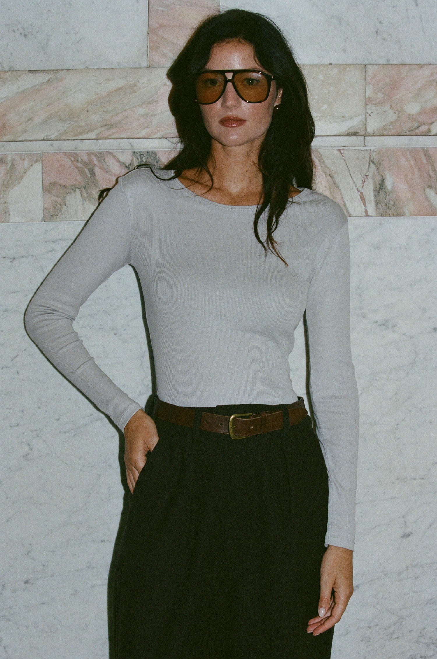 T-Shirt à manches longues Joe gris