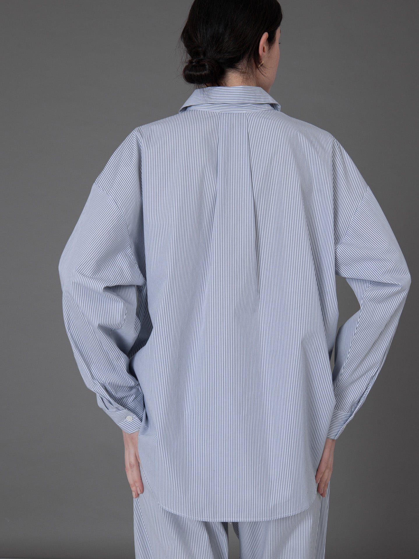 Anna blue striped shirt