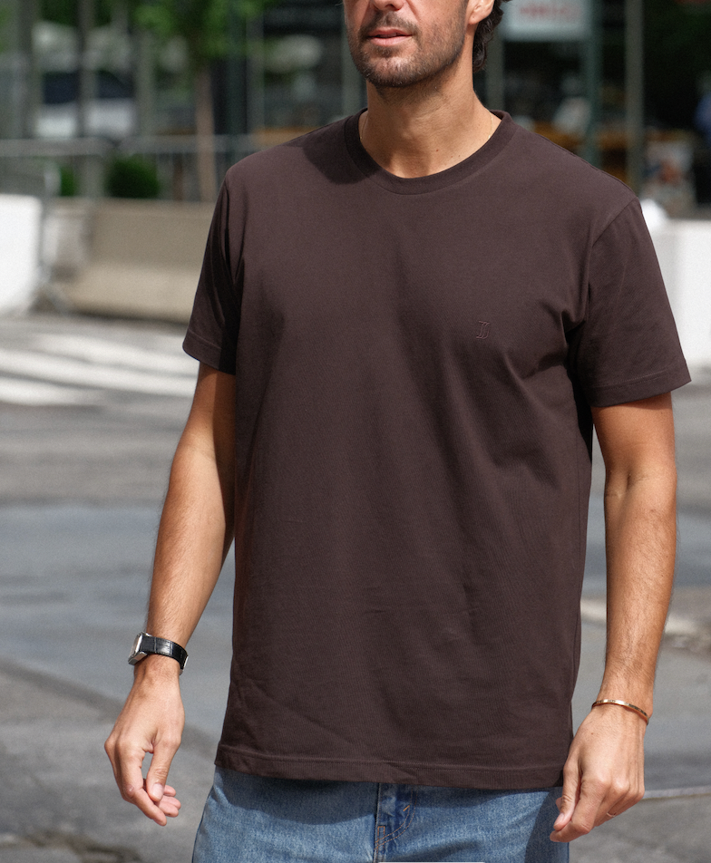 MEN T-SHIRT BROWN