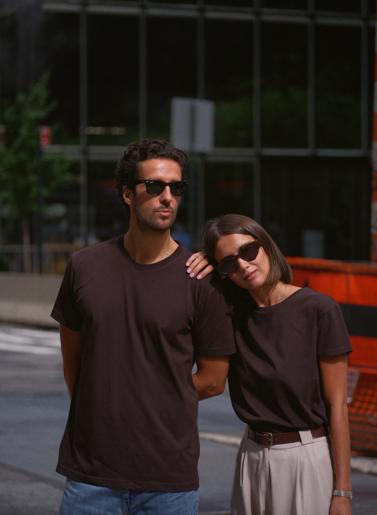 Men T-shirt brown