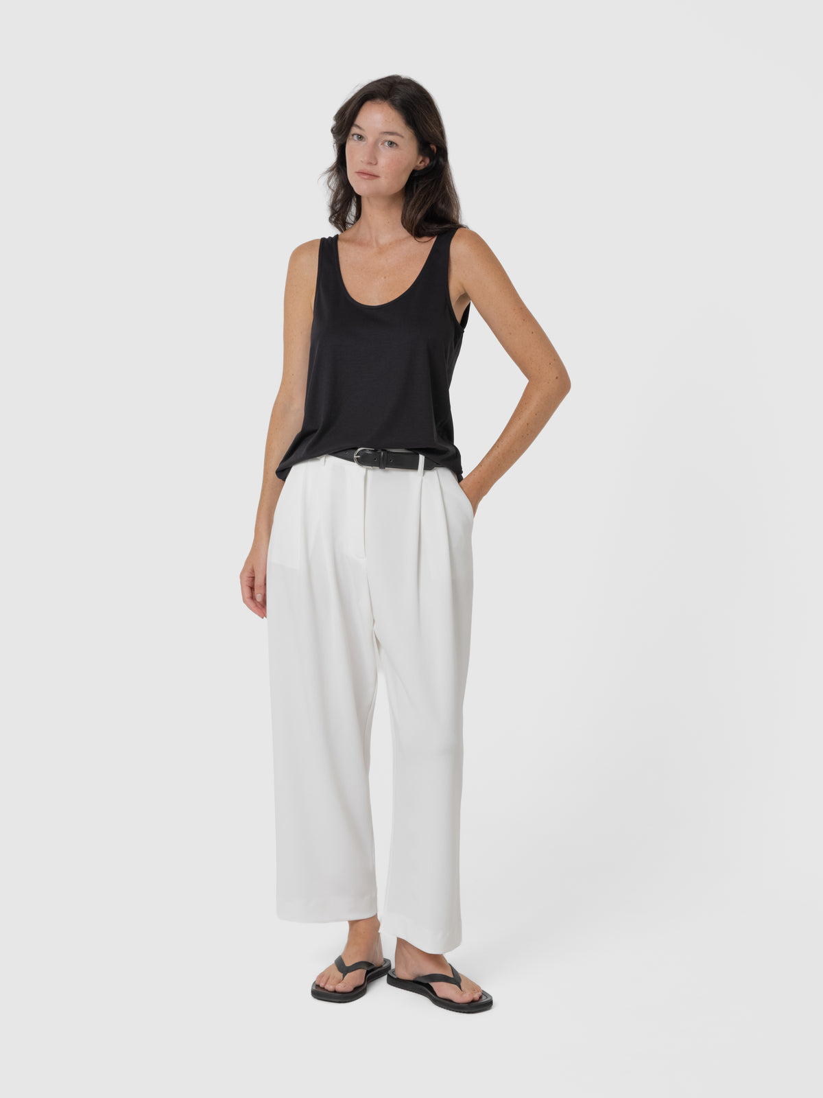 Fred relaxed tank black