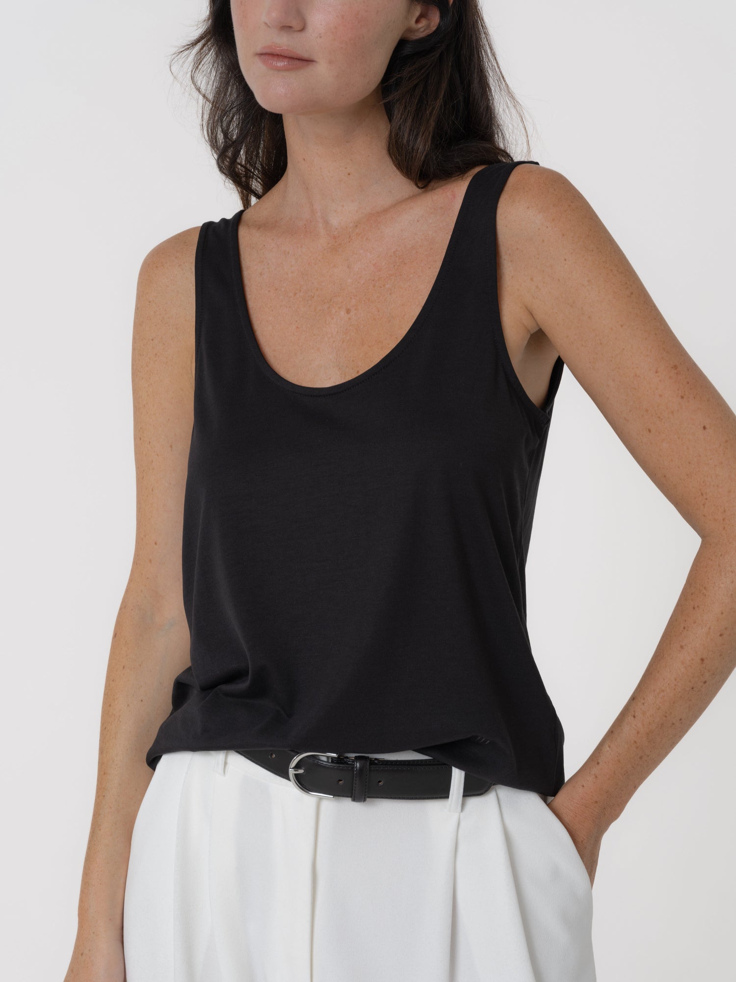 Fred relaxed tank black