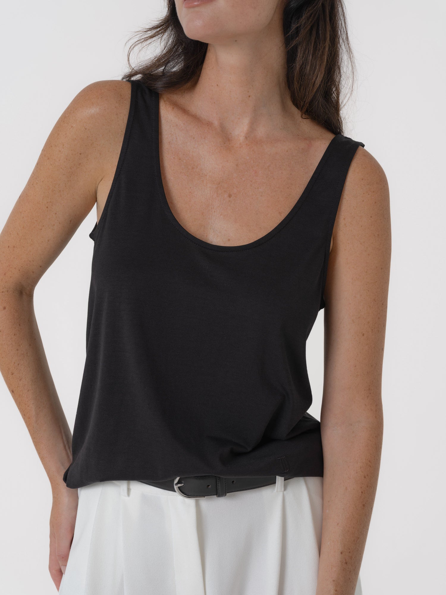 Fred relaxed tank black