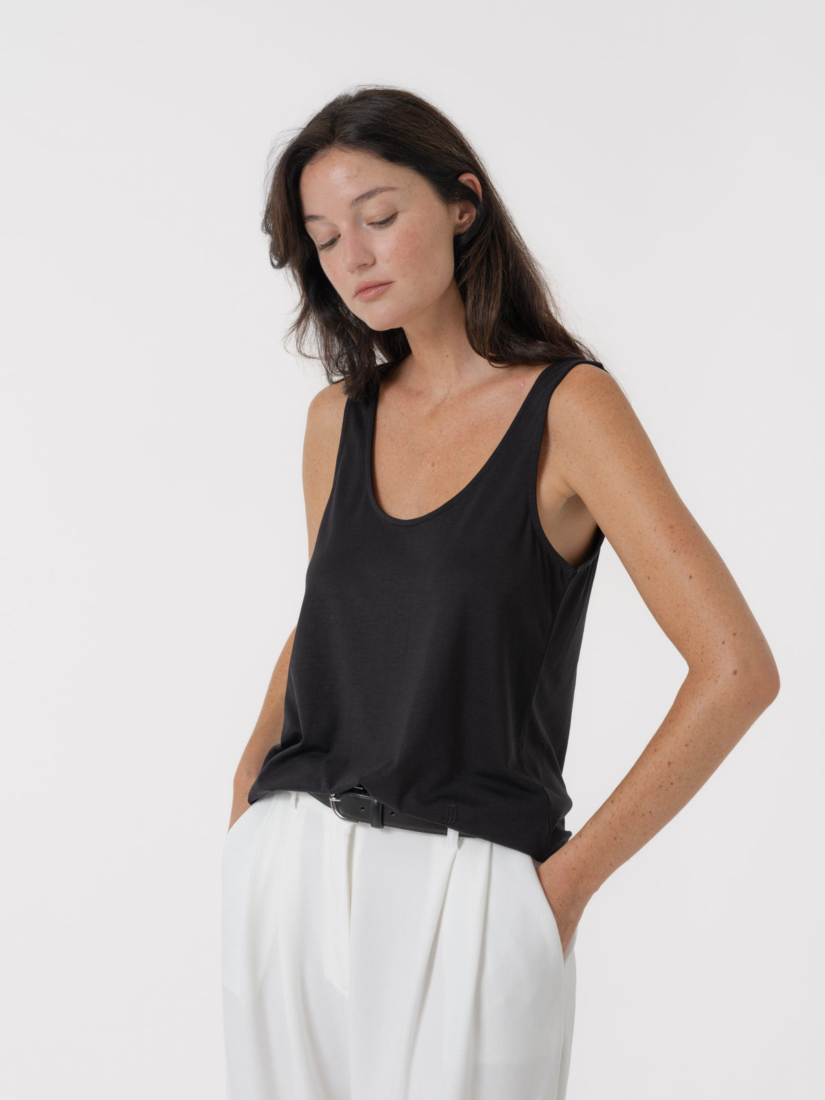 Fred relaxed tank black