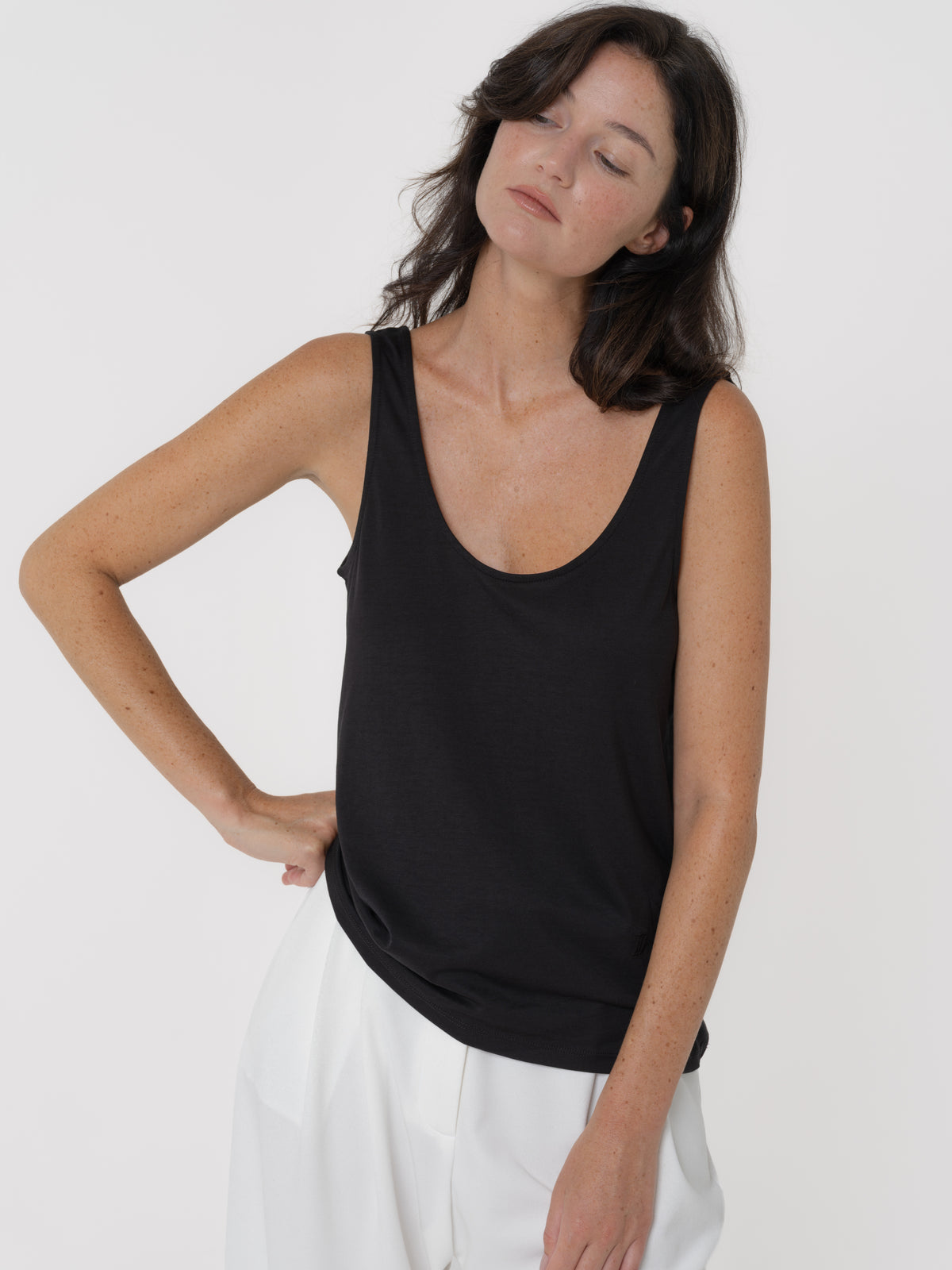 Fred relaxed tank black