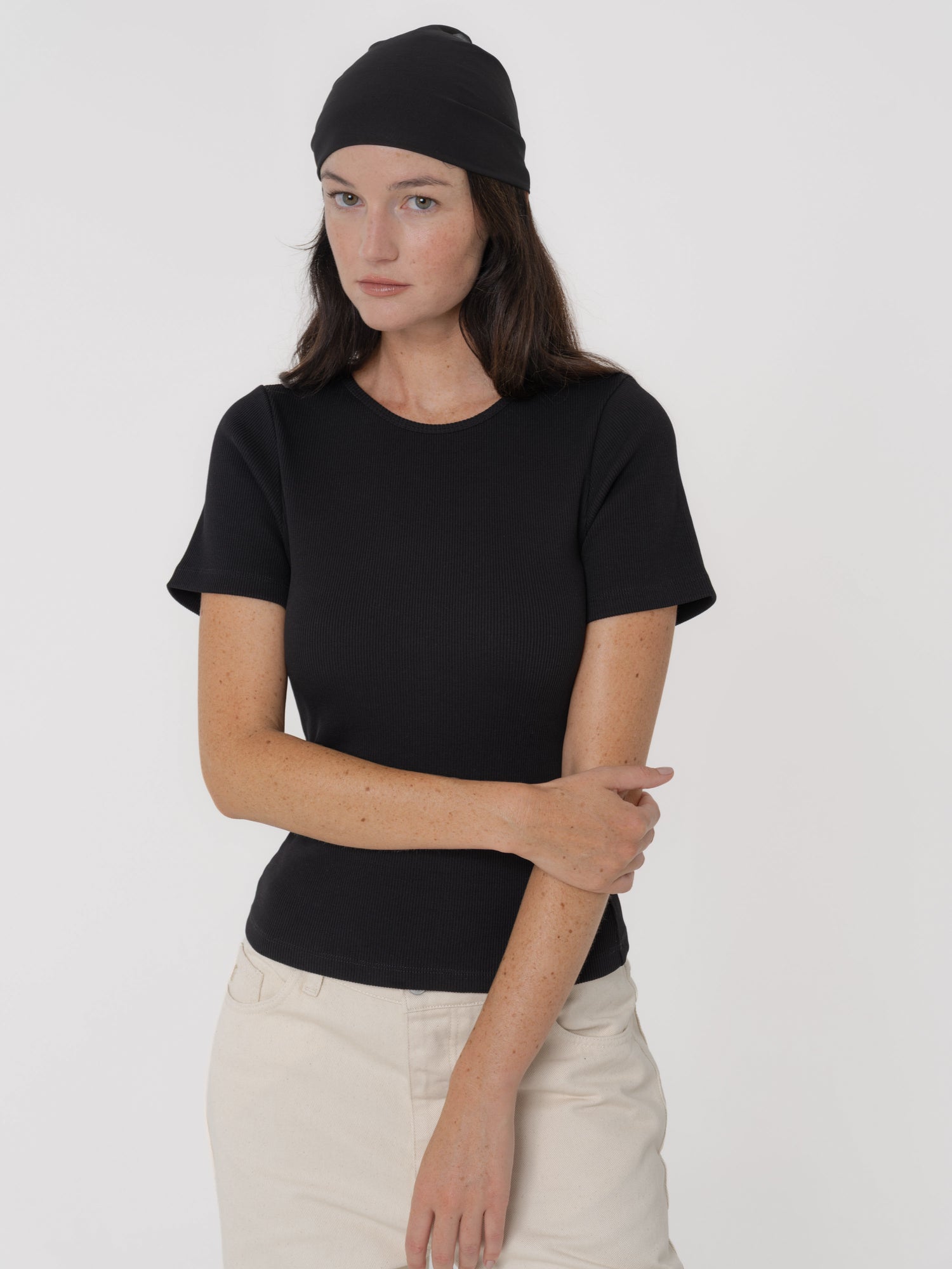 Otis ribbed tee black