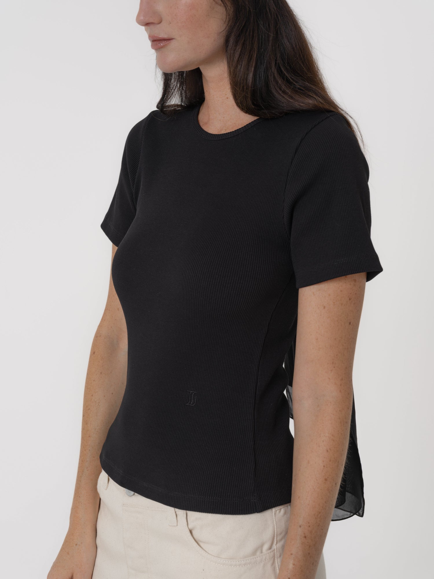 Otis ribbed tee black