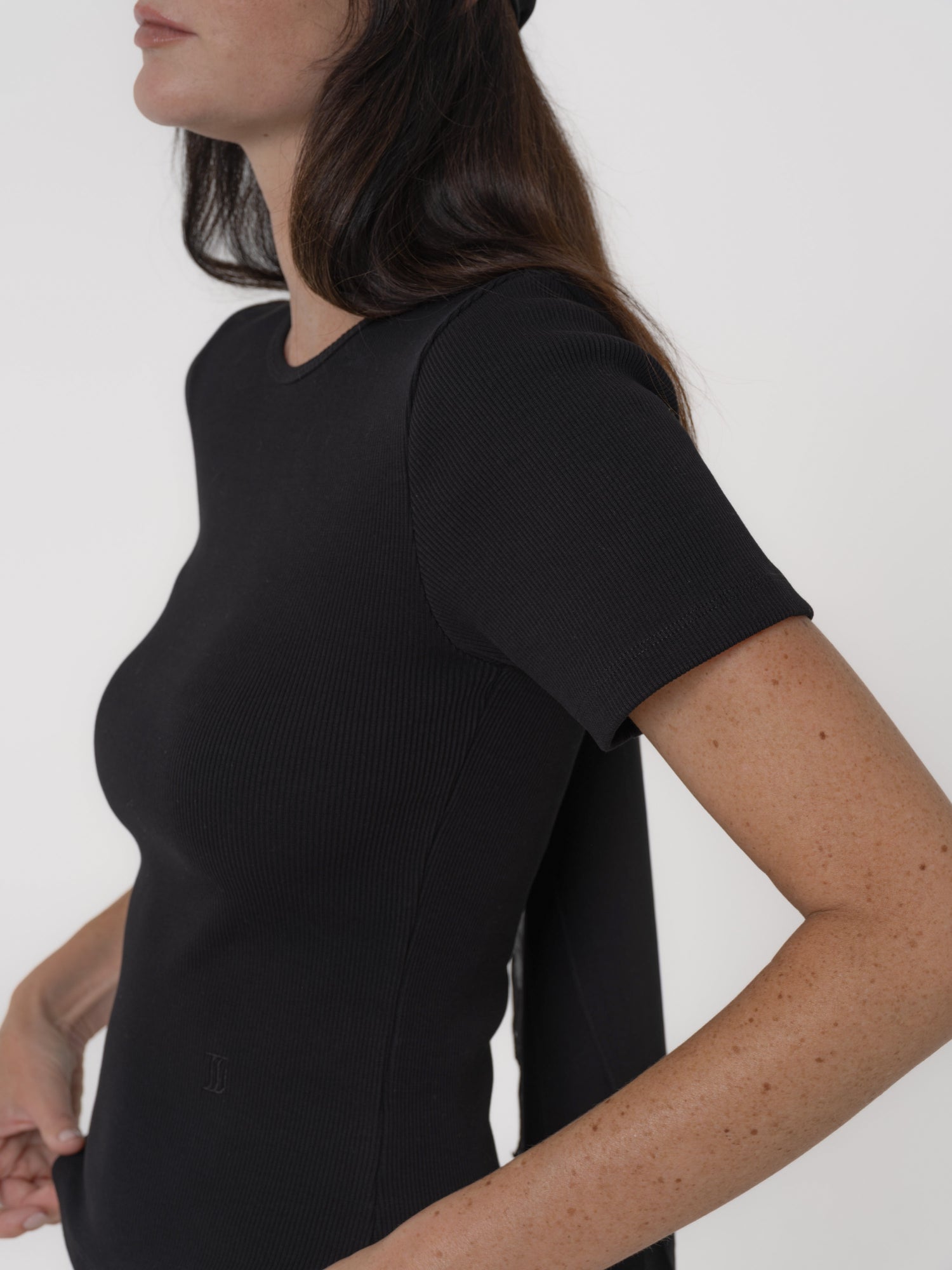 Otis ribbed tee black