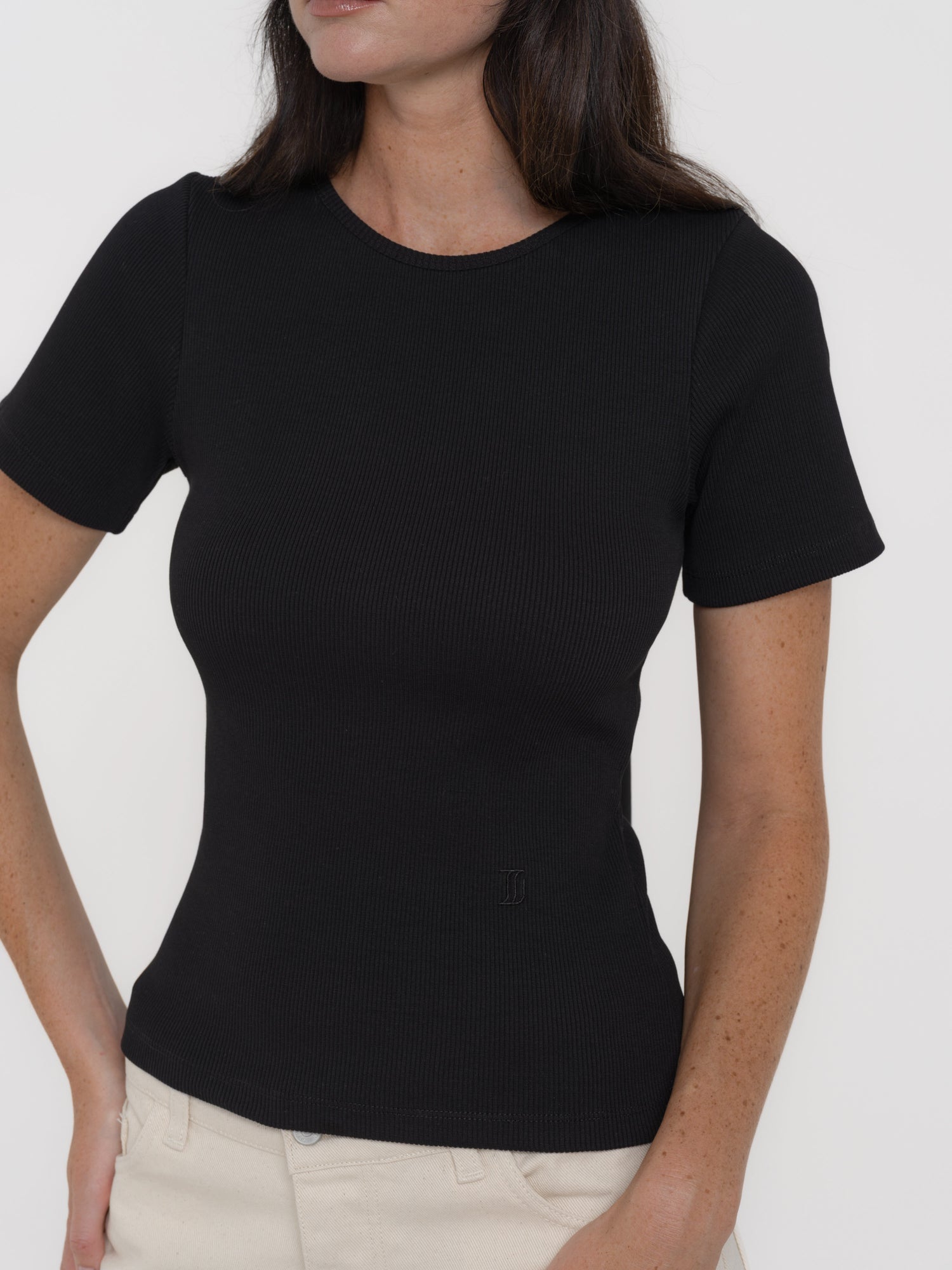 Otis ribbed tee black
