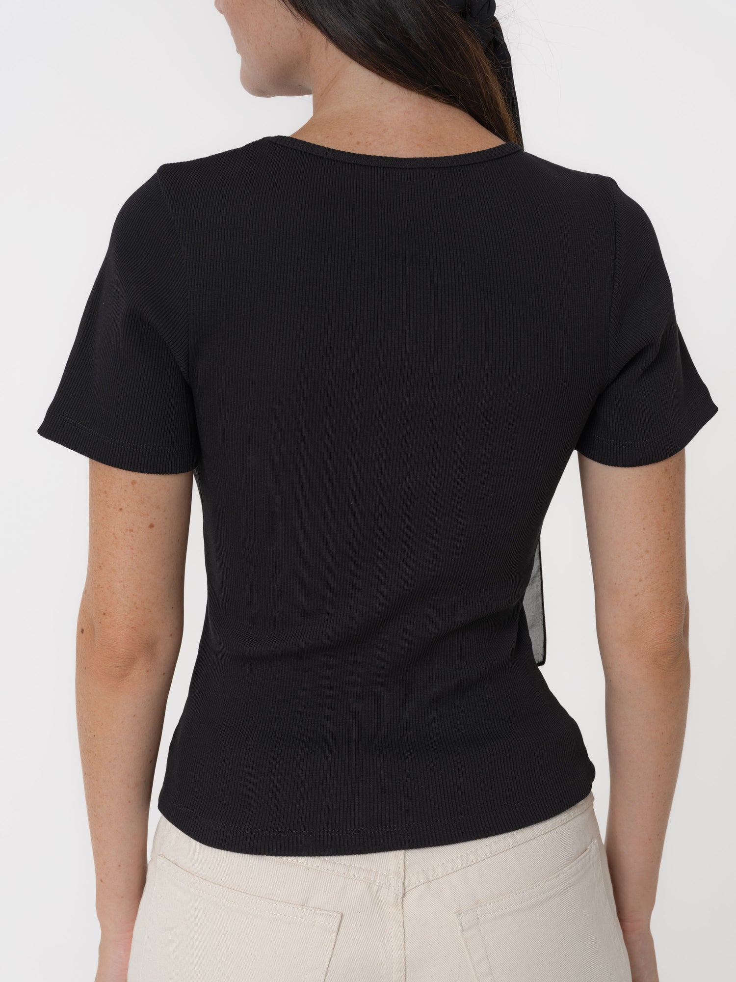 Otis ribbed tee black