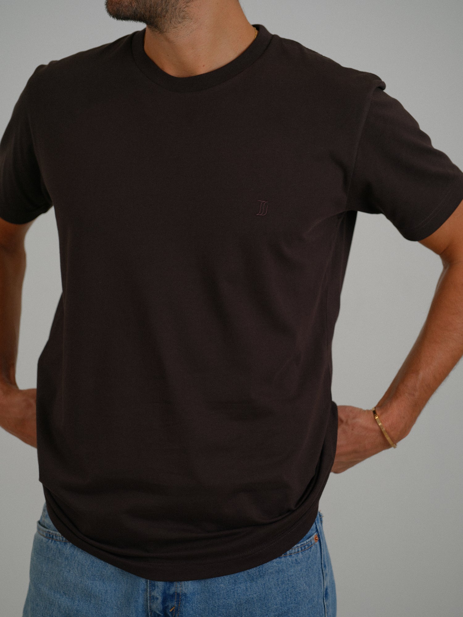 Men T-shirt brown