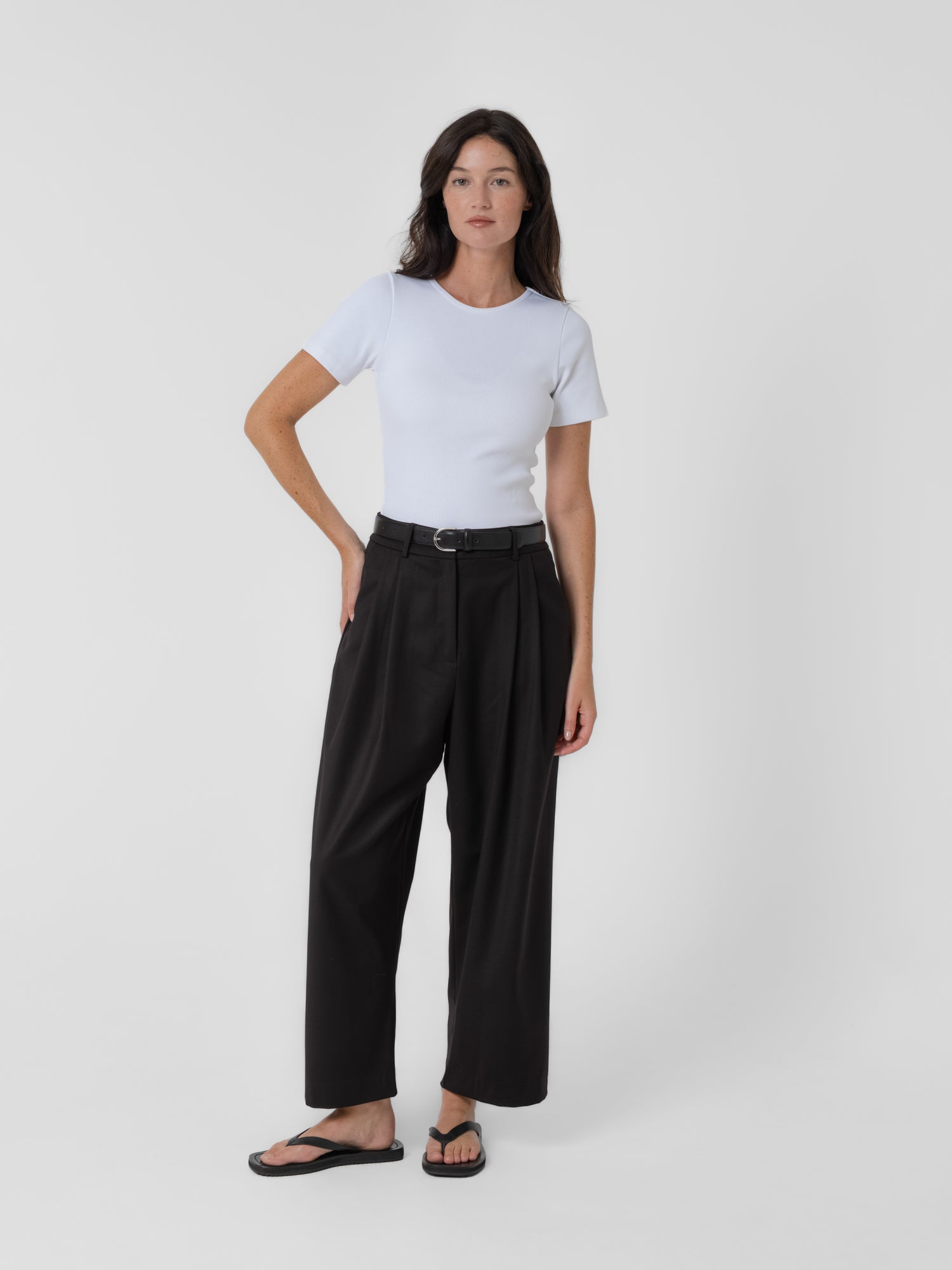 Otis ribbed tee white