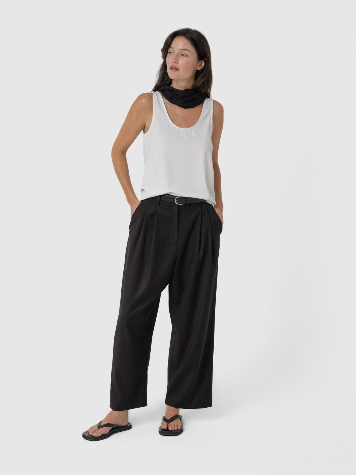 Fred relaxed tank white