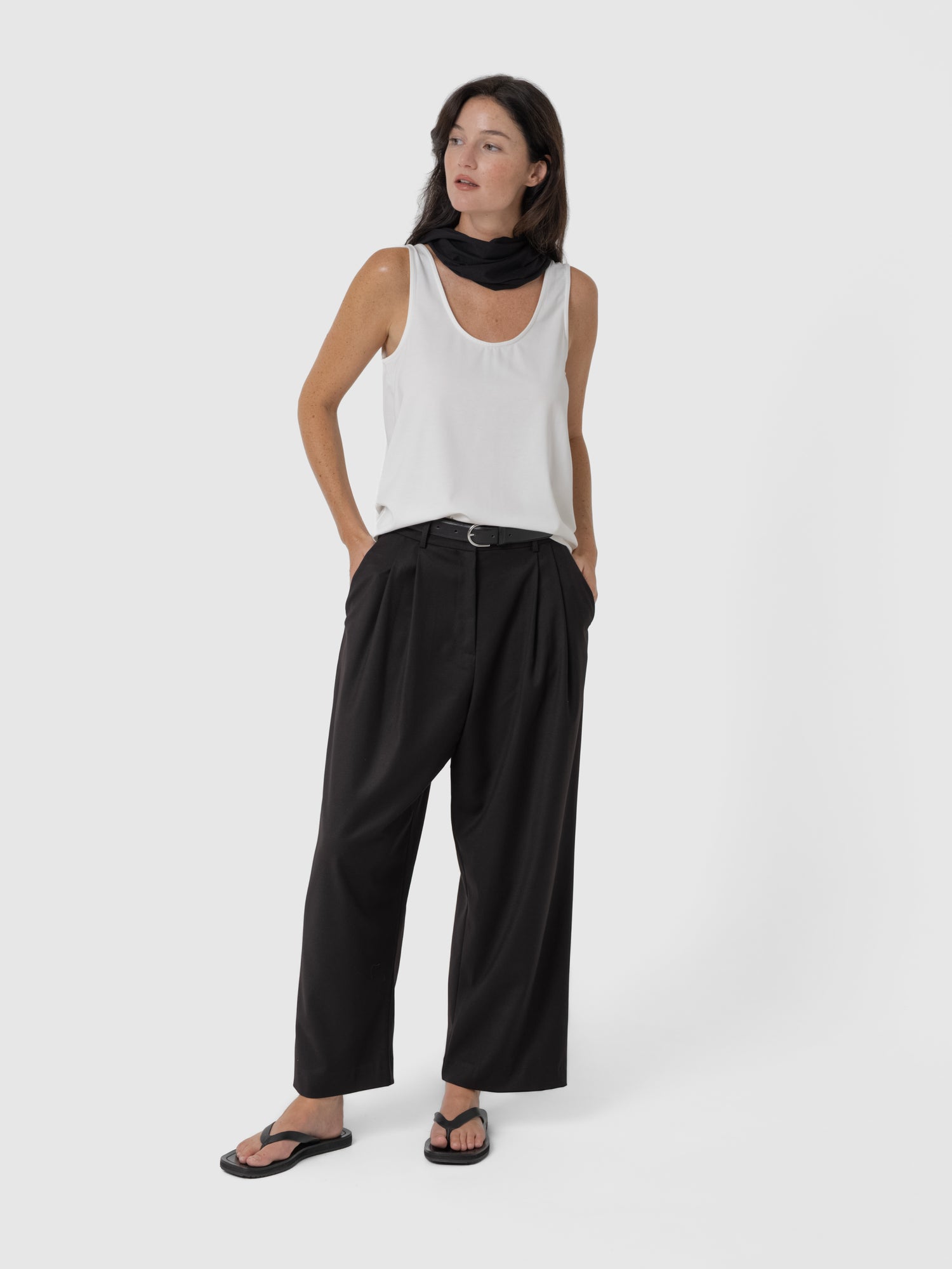 Fred relaxed tank white