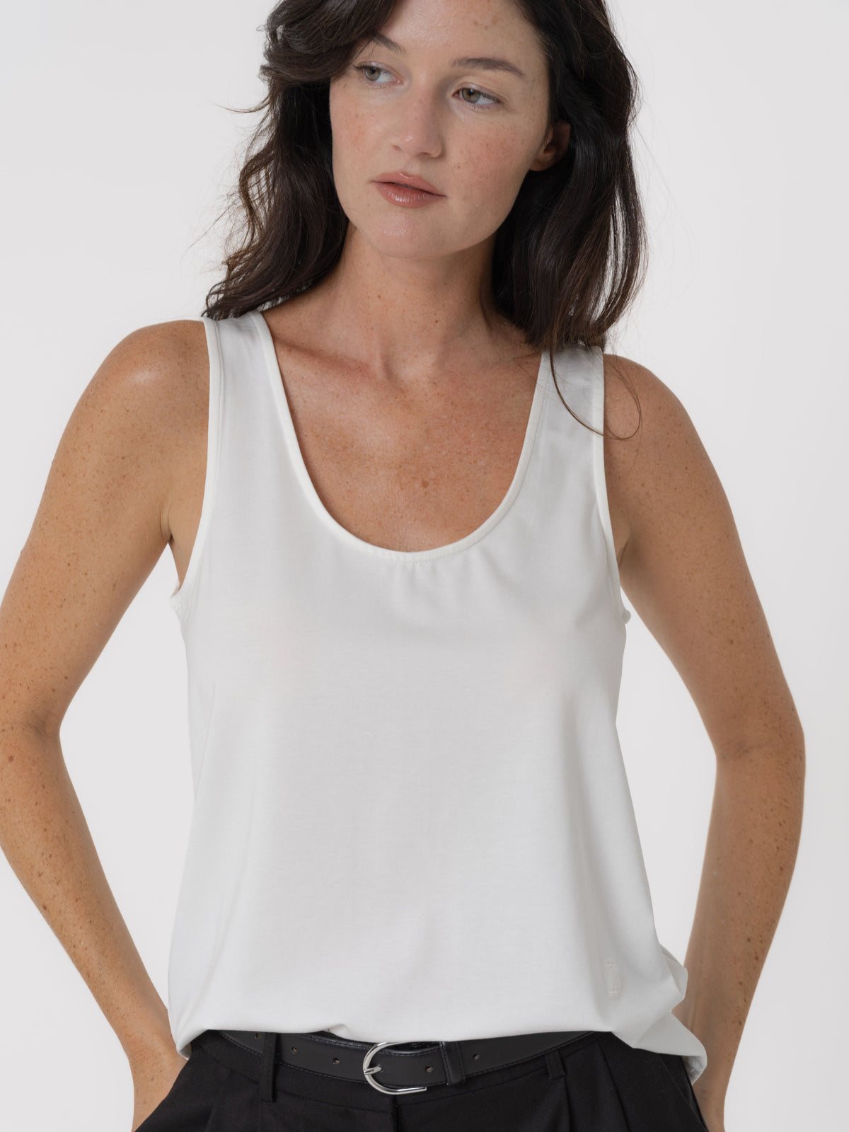 Fred relaxed tank white