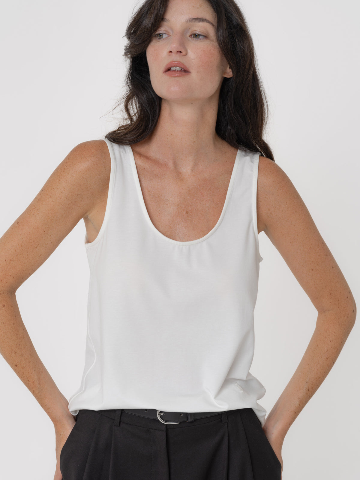 Fred relaxed tank white