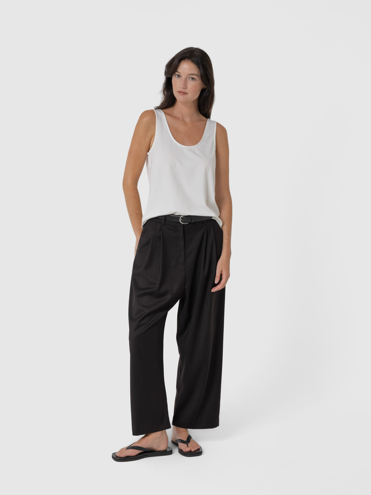 Fred relaxed tank white