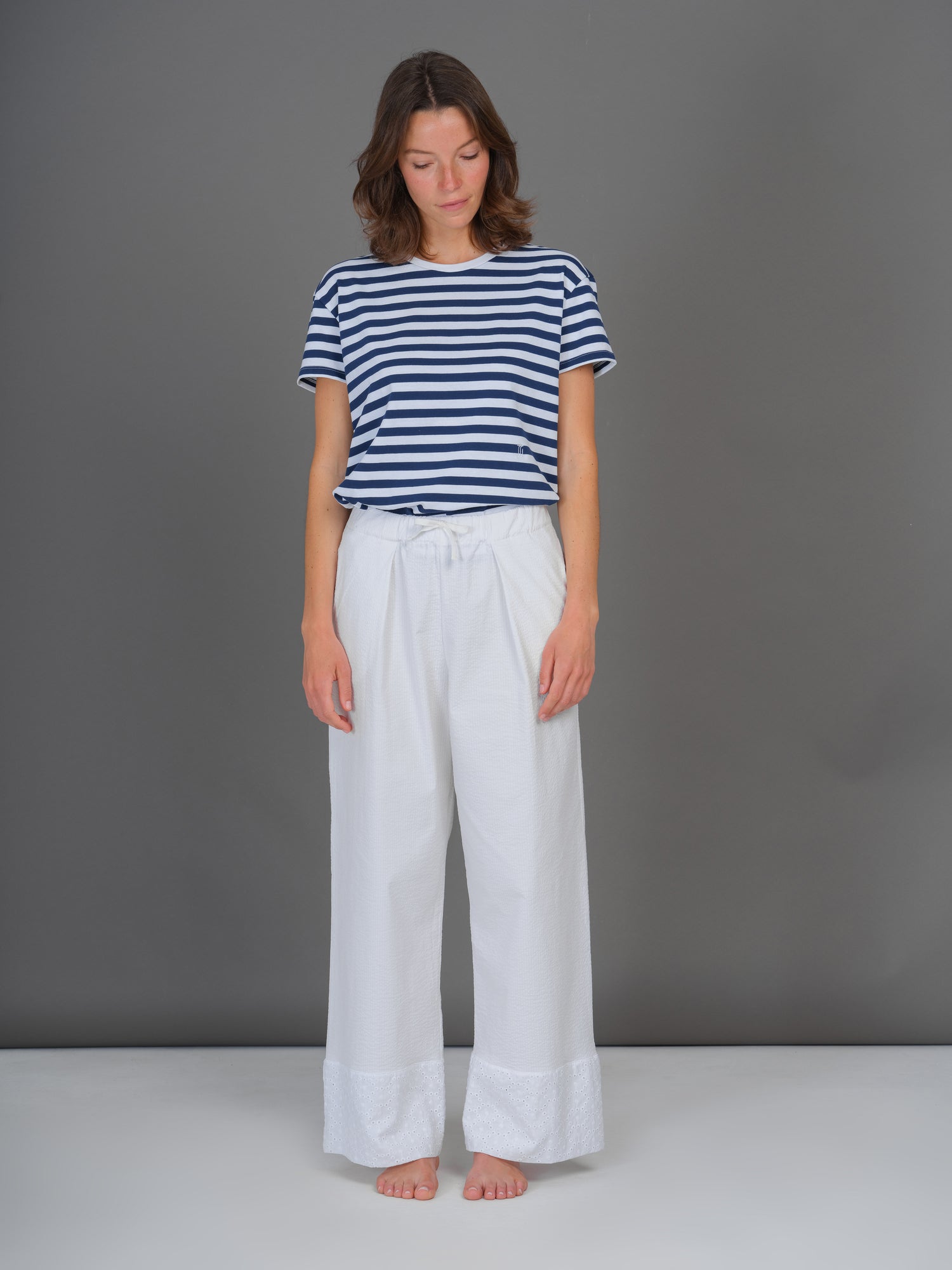 Marlon T-shirt blue stripes