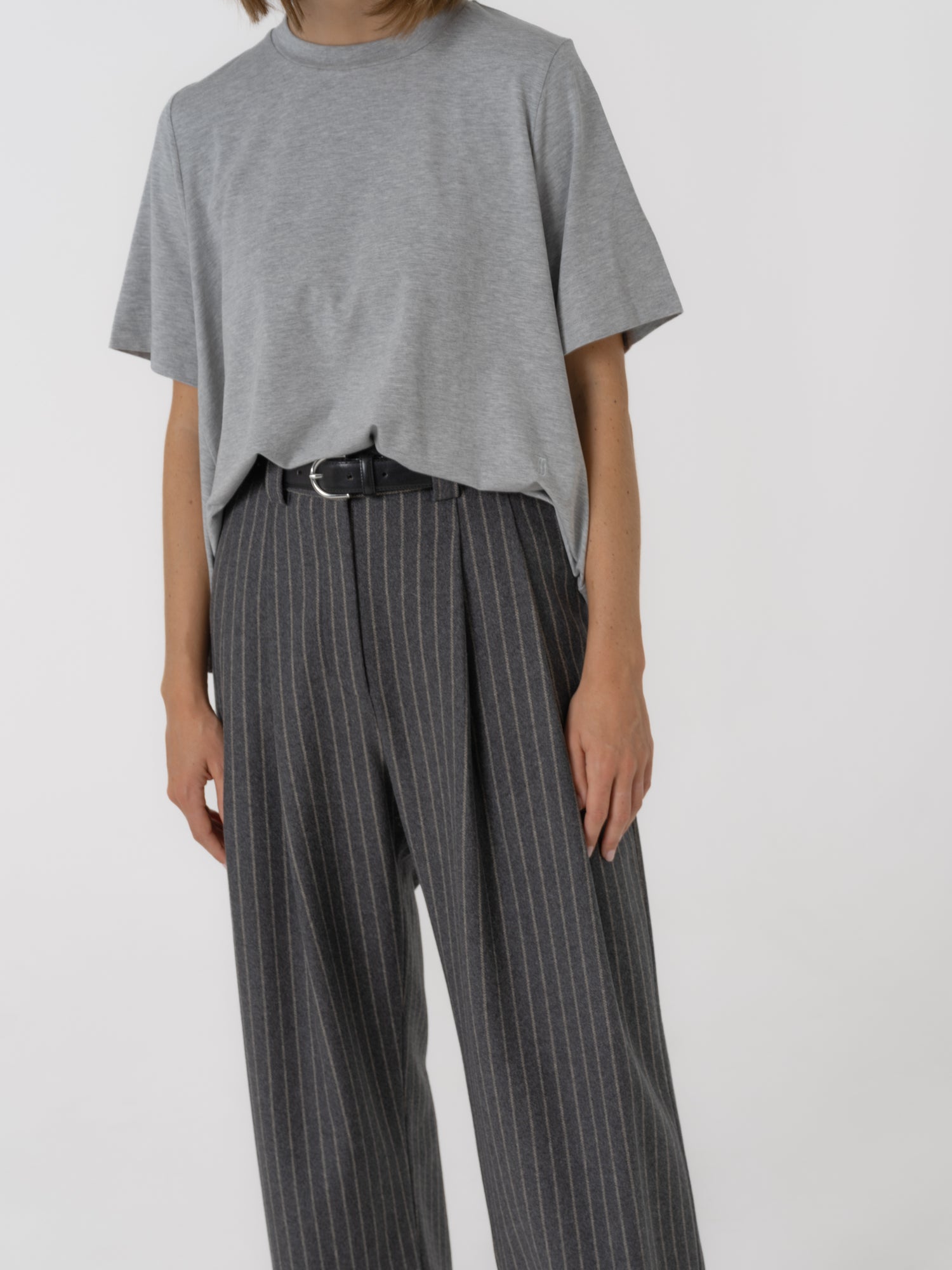 Pantalon Georges gris rayé