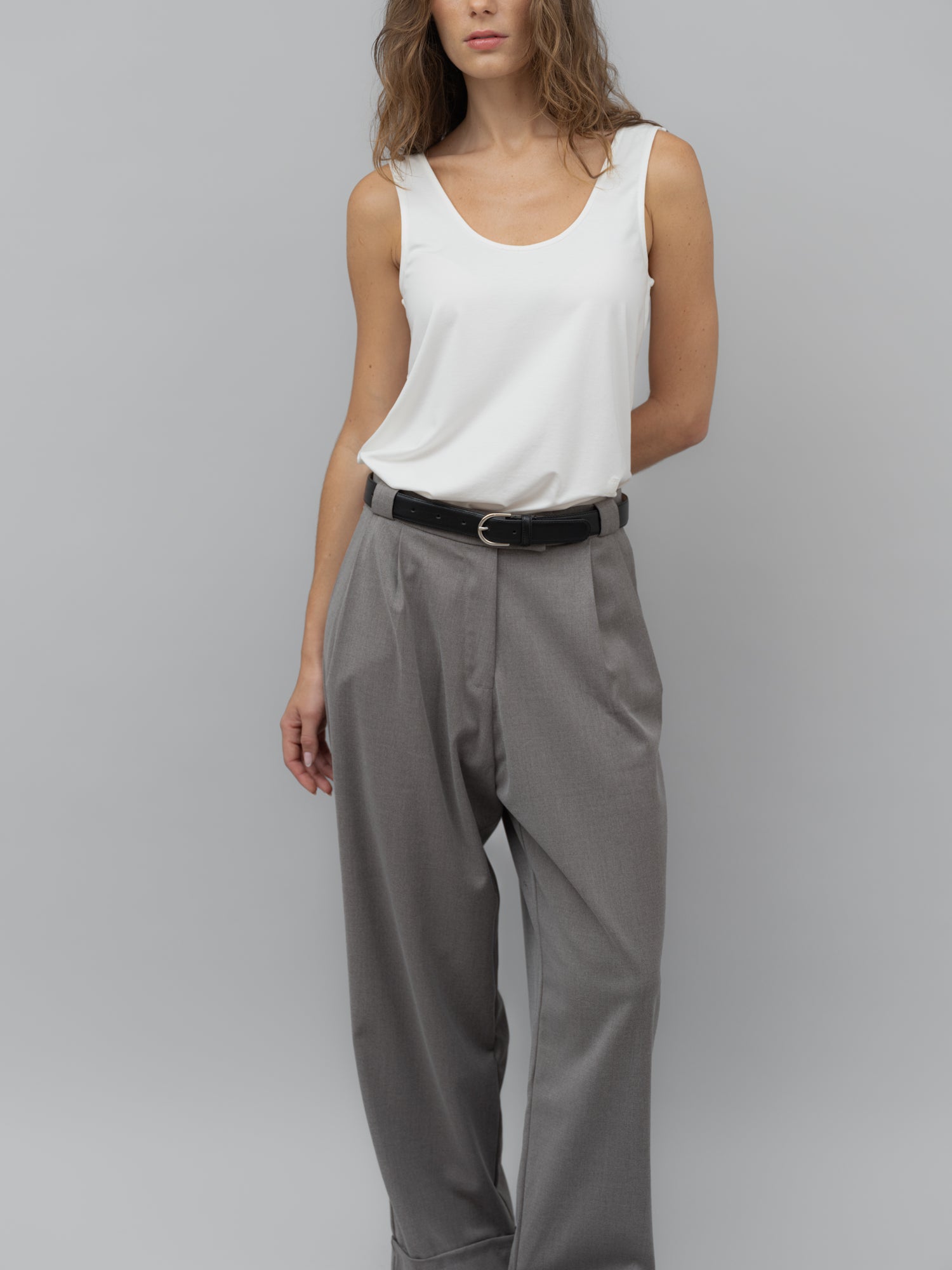 Lino pants grey