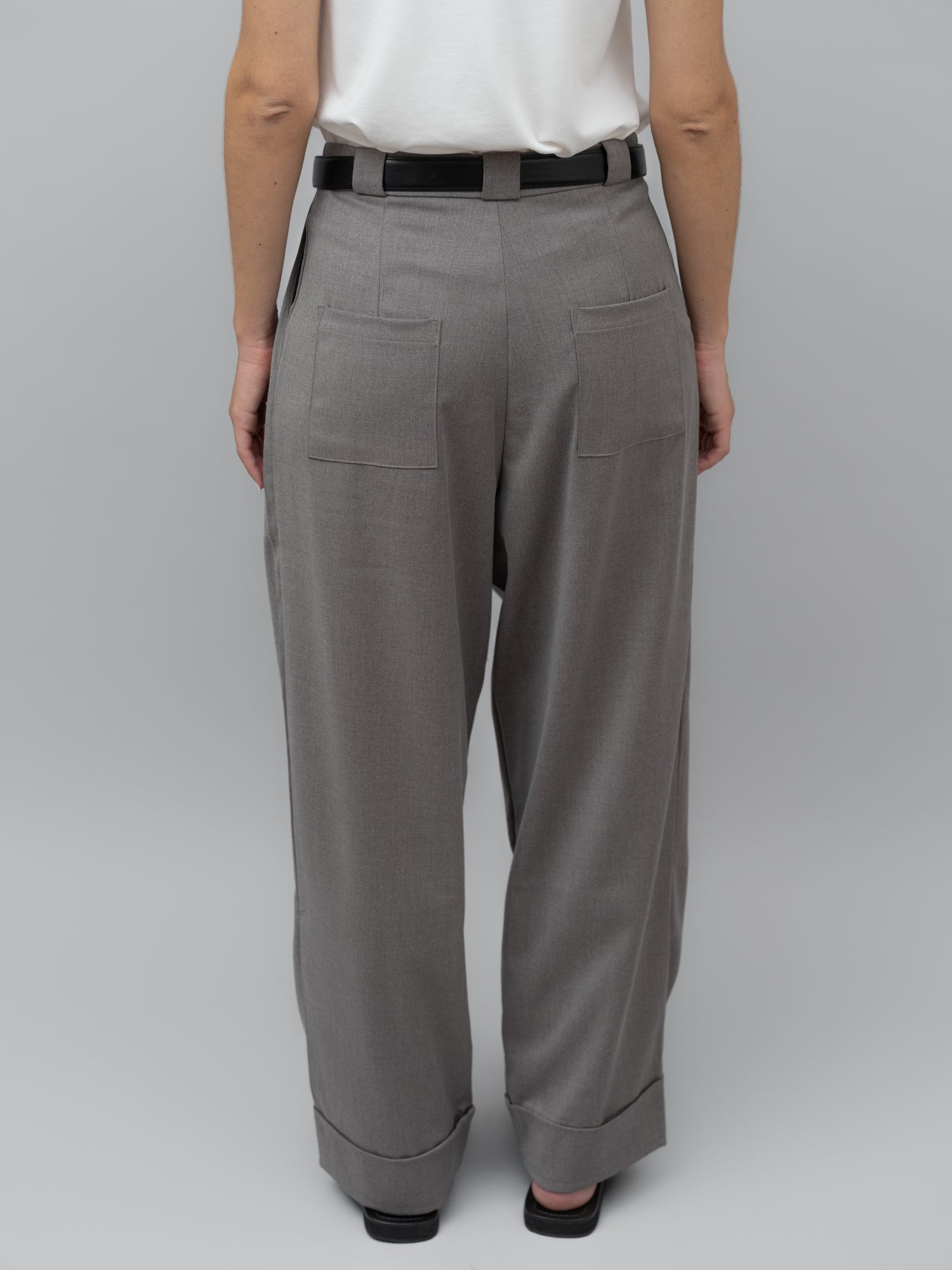 Lino pants grey