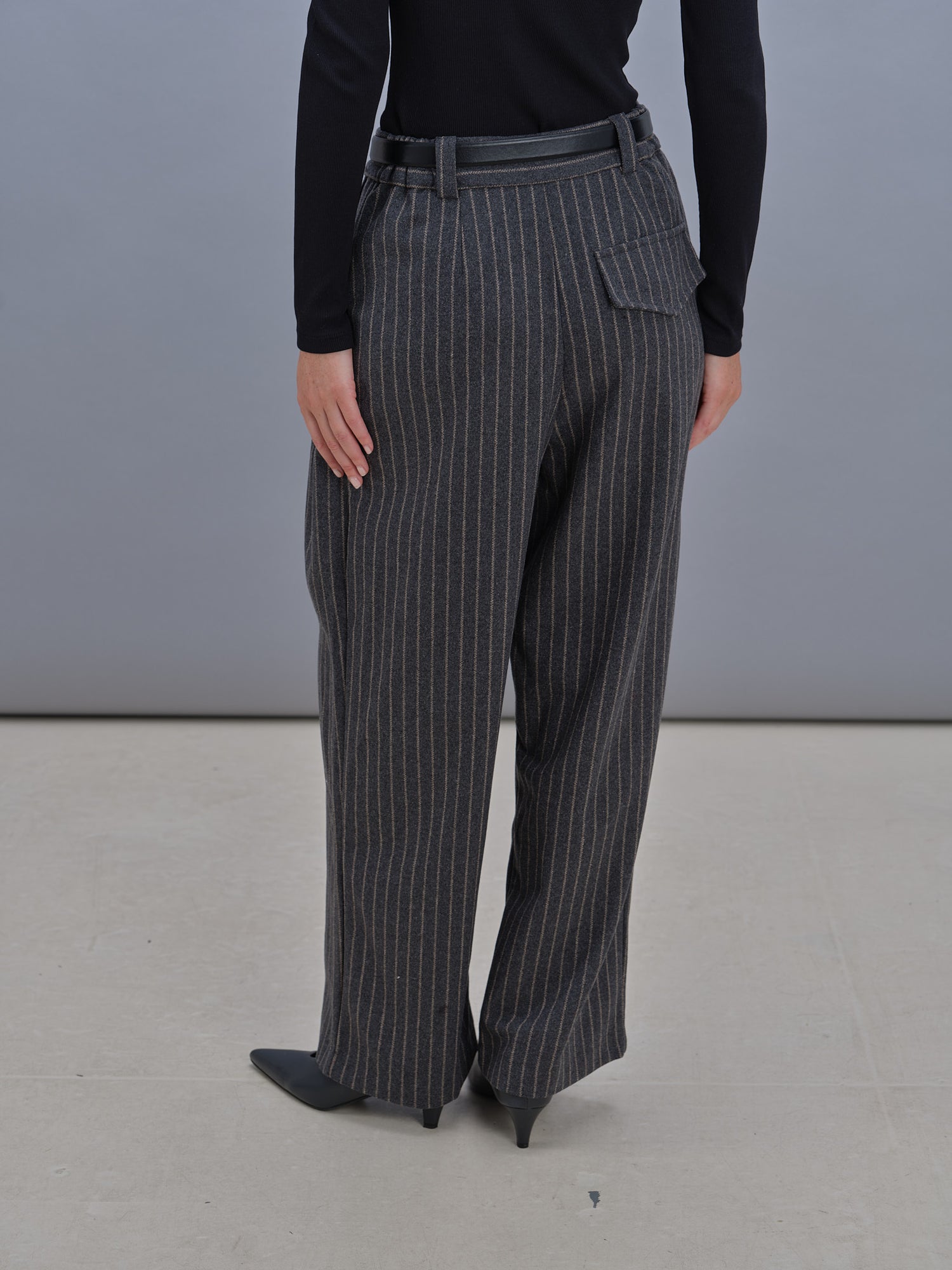 Georges grey striped pants