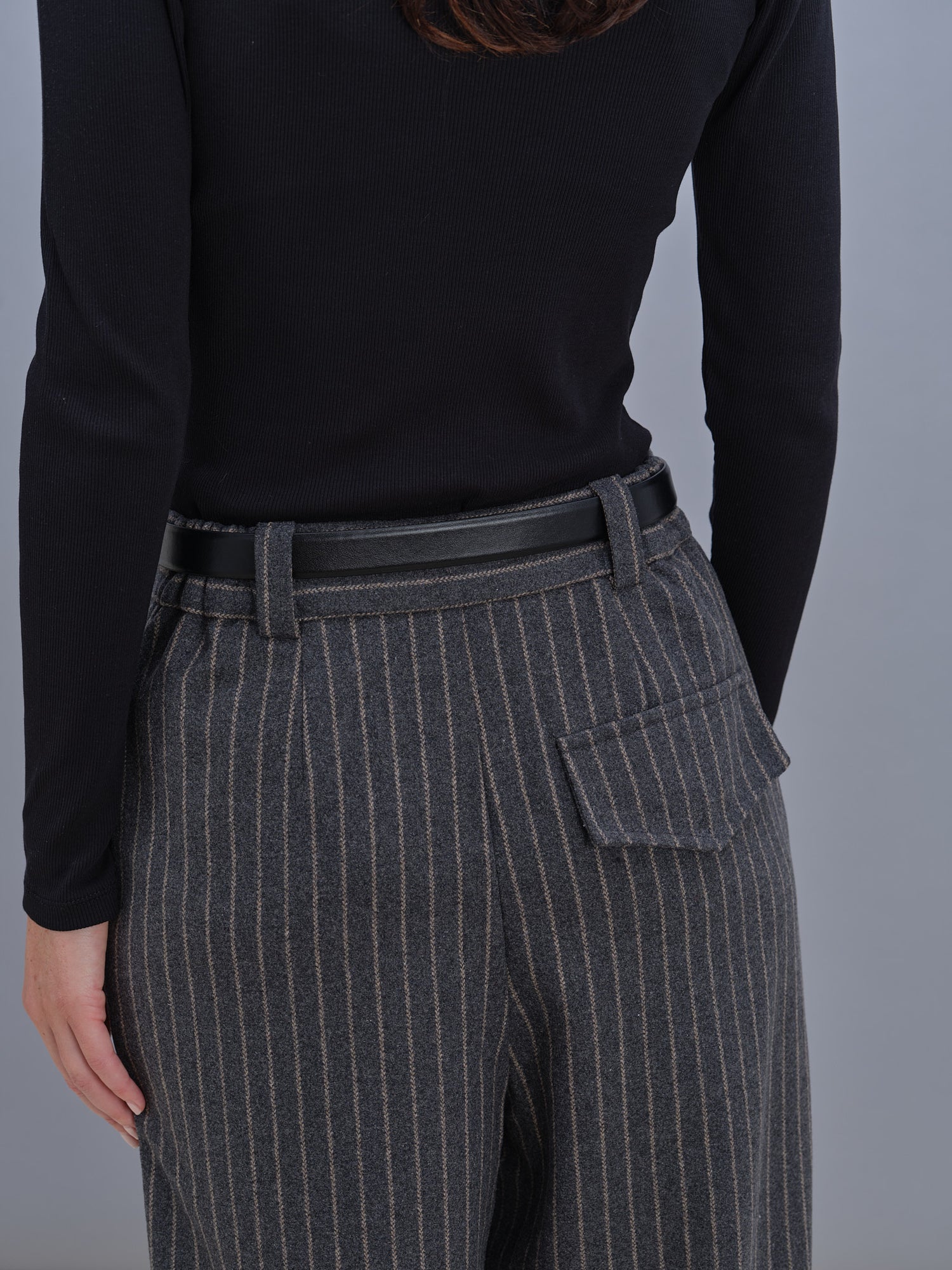 Georges grey striped pants